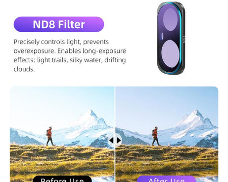 For Insta360 Luna Ultra aMagisn Magnetic Lens Filter, Adj CPL/UV/Black Mist/VND2-32/LPR, Adj CPL/UV/Black Mist/VND2-32, Adj CPL/VND2-32, ND8/16/32/64/128, Adjustable CPL Filter, 1/4 Black Diffusion, LPR, VND2-32, ND8, ND16, ND32, ND64, ND128, 6-Point Star