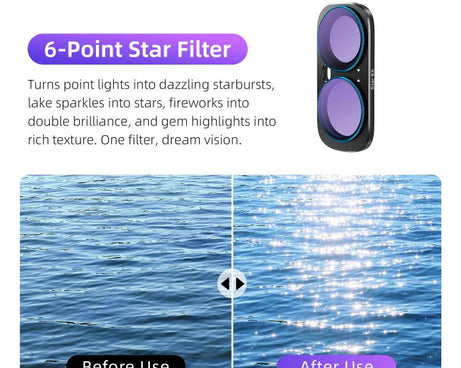 For Insta360 Luna Ultra aMagisn Magnetic Lens Filter, Adj CPL/UV/Black Mist/VND2-32/LPR, Adj CPL/UV/Black Mist/VND2-32, Adj CPL/VND2-32, ND8/16/32/64/128, Adjustable CPL Filter, 1/4 Black Diffusion, LPR, VND2-32, ND8, ND16, ND32, ND64, ND128, 6-Point Star