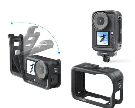 For DJI OSMO Action 6 aMagisn Utility Frame Protective Camera Cage with Cold Shoe Mount & 1/4inch Threaded Hole