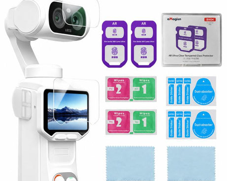 For Insta360 Luna Ultra aMagisn AR Tempered Glass Screen and Lens Protector, 1 Set, 2 Sets