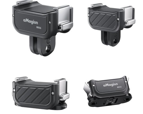 aMagisn Dual-Interface Quick Release Mount for DJI Pocket 4 / 3, Standard Mount, Charging Mount