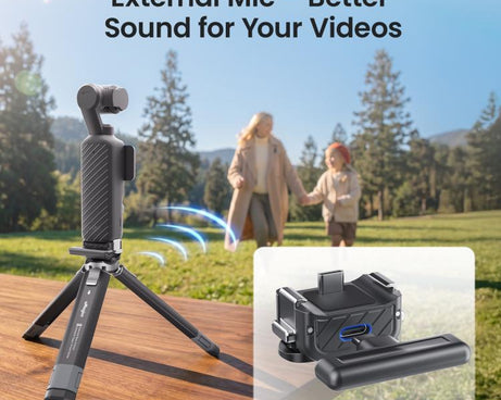 aMagisn Dual-Interface Quick Release Mount for DJI Pocket 4 / 3, Standard Mount, Charging Mount