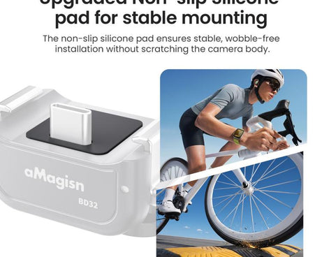 aMagisn Dual-Interface Quick Release Mount for DJI Pocket 4 / 3, Standard Mount, Charging Mount
