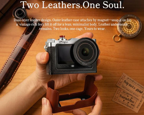 For DJI Osmo Action 6 aMagisn Vintage Street Vlog Camera Cage Metal Case, Standard Version, Flagship Version