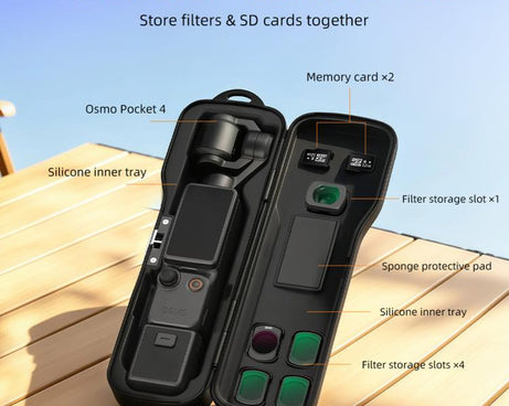 For DJI Osmo Pocket 4 / 3 BRDRC Filter Storage Lens Protection Case