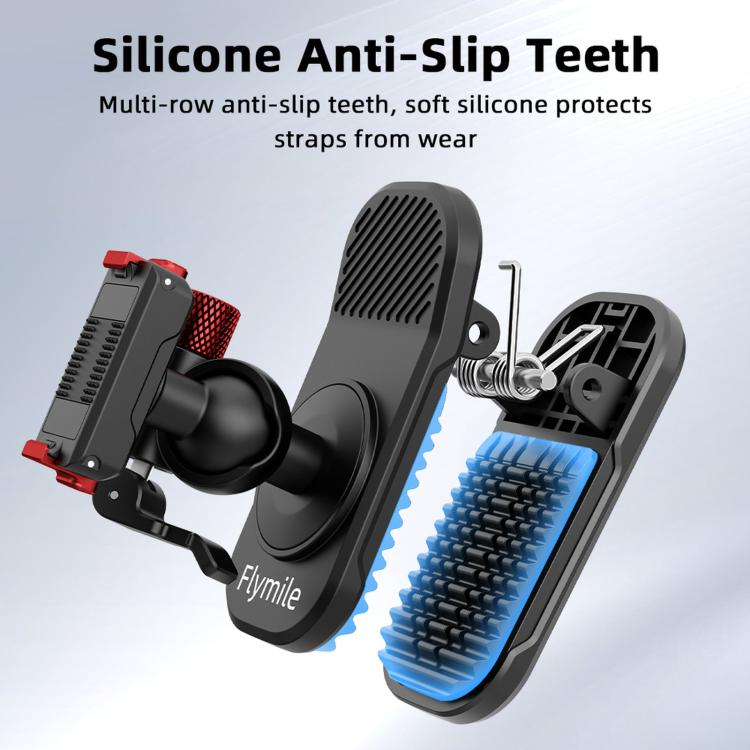 Flymile Magnetic Quick-release Backpack Shoulder Strap Clip Bracket, For DJI Osmo Action 3 / 4 / 5 Pro, For DJI Osmo Action 6 / Nano, For Insta360 Ace / Ace Pro / 2 / X5