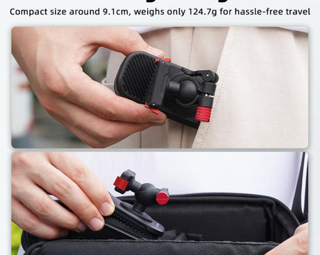 Flymile Magnetic Quick-release Backpack Shoulder Strap Clip Bracket, For DJI Osmo Action 3 / 4 / 5 Pro, For DJI Osmo Action 6 / Nano, For Insta360 Ace / Ace Pro / 2 / X5
