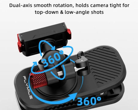 Flymile Magnetic Quick-release Backpack Shoulder Strap Clip Bracket, For DJI Osmo Action 3 / 4 / 5 Pro, For DJI Osmo Action 6 / Nano, For Insta360 Ace / Ace Pro / 2 / X5