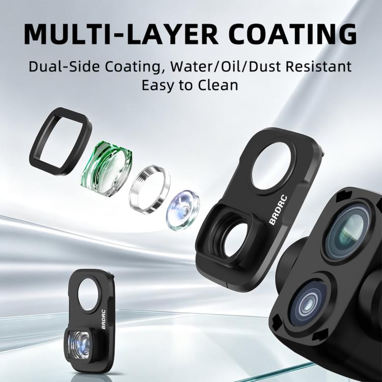 For DJI Osmo Pocket 4P BRDRC 108 Degree Extender External Filter