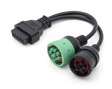 9+6 Pin Truck Adapter Cable OBD Diagnostic Tool J1939 / J1708 / J1587, 9+6 Pin