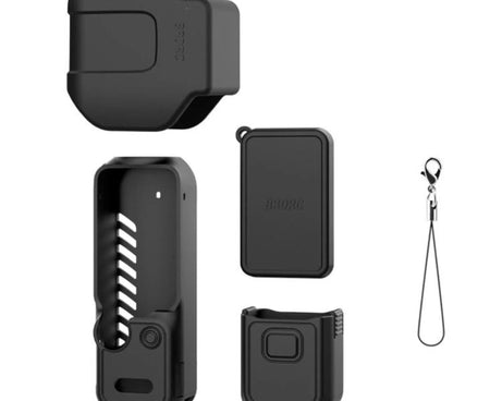 For DJI Osmo Pocket 4P BRDRC Body Protective Dustproof Silicone Case, Standard Combo Black, Standard Combo Pink, Standard Combo Blue, Standard Combo Yellow, Vlog Combo Black, Vlog Combo Pink, Vlog Combo Blue, Vlog Combo Yellow
