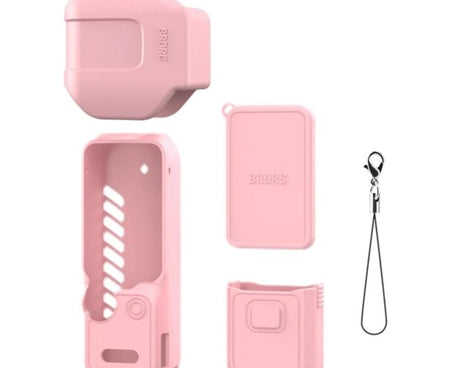 For DJI Osmo Pocket 4P BRDRC Body Protective Dustproof Silicone Case, Standard Combo Black, Standard Combo Pink, Standard Combo Blue, Standard Combo Yellow, Vlog Combo Black, Vlog Combo Pink, Vlog Combo Blue, Vlog Combo Yellow