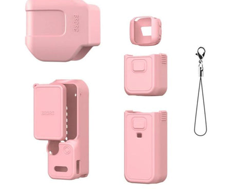 For DJI Osmo Pocket 4P BRDRC Body Protective Dustproof Silicone Case, Standard Combo Black, Standard Combo Pink, Standard Combo Blue, Standard Combo Yellow, Vlog Combo Black, Vlog Combo Pink, Vlog Combo Blue, Vlog Combo Yellow