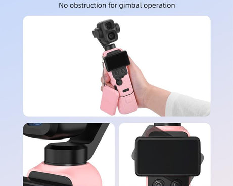 For DJI Osmo Pocket 4P BRDRC Body Protective Dustproof Silicone Case, Standard Combo Black, Standard Combo Pink, Standard Combo Blue, Standard Combo Yellow, Vlog Combo Black, Vlog Combo Pink, Vlog Combo Blue, Vlog Combo Yellow