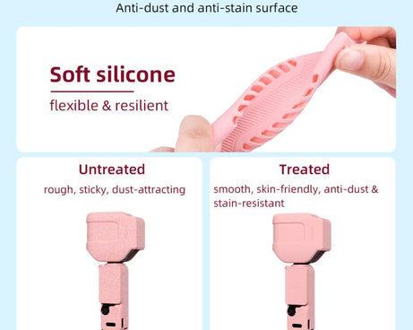 For DJI Osmo Pocket 4P BRDRC Body Protective Dustproof Silicone Case, Standard Combo Black, Standard Combo Pink, Standard Combo Blue, Standard Combo Yellow, Vlog Combo Black, Vlog Combo Pink, Vlog Combo Blue, Vlog Combo Yellow