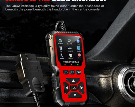 Car Fault Diagnostic Scanner OBD2 Engine Fault Code Reader, Red