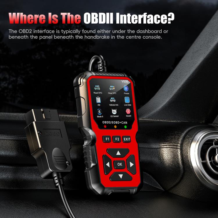 Car Fault Diagnostic Scanner OBD2 Engine Fault Code Reader, Red