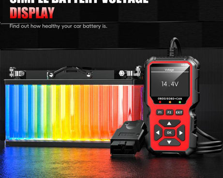 Car Fault Diagnostic Scanner OBD2 Engine Fault Code Reader, Red
