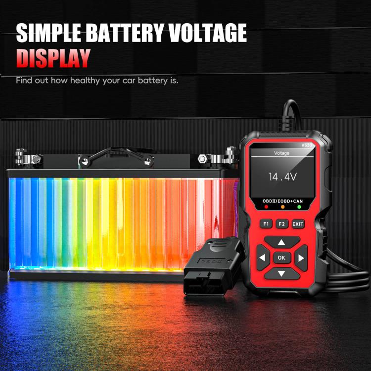 Car Fault Diagnostic Scanner OBD2 Engine Fault Code Reader, Red