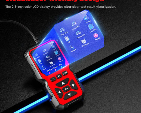 Car Fault Diagnostic Scanner OBD2 Engine Fault Code Reader, Red