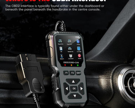 FOXSUR V530 Car Fault Diagnostic Scanner OBD2 Engine Fault Code Reader, Black