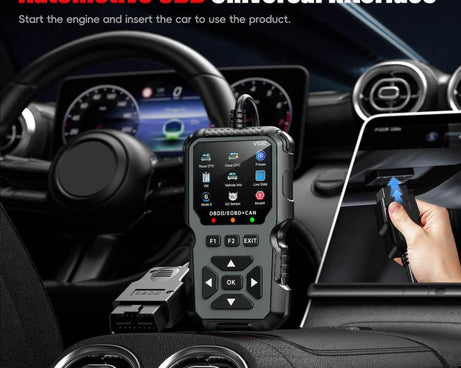FOXSUR V530 Car Fault Diagnostic Scanner OBD2 Engine Fault Code Reader, Black