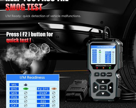 FOXSUR V530 Car Fault Diagnostic Scanner OBD2 Engine Fault Code Reader, Black
