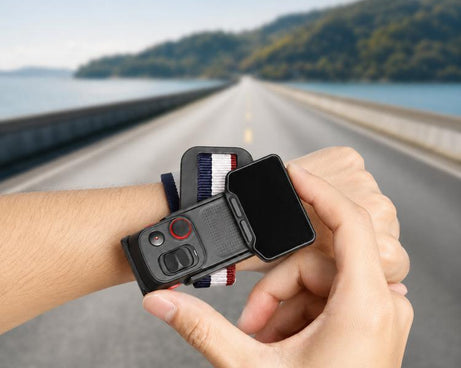 For Insta360 Luna Ultra Wrist Strap Mount Holder Remote Screen Rotating Bracket, Standard (Orange), Standard (Black), Standard (Red White Stripes), Standard (Blue White Stripes), Multi-Angle (Orange), Multi-Angle (Black), Multi-Angle (Red White Stripes...