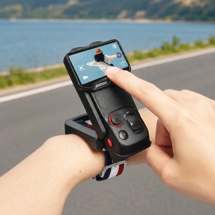 For Insta360 Luna Ultra Wrist Strap Mount Holder Remote Screen Rotating Bracket, Standard (Orange), Standard (Black), Standard (Red White Stripes), Standard (Blue White Stripes), Multi-Angle (Orange), Multi-Angle (Black), Multi-Angle (Red White Stripes...