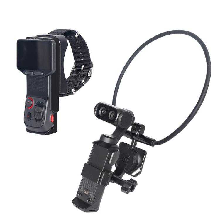 For Insta360 Luna Ultra Neck Mount And Wrist Strap Holder Kit Action Camera And Remote, 4-Piece Set, 5-Piece Set