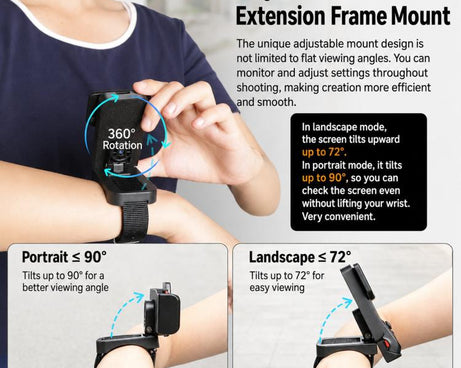 For Insta360 Luna Ultra Neck Mount And Wrist Strap Holder Kit Action Camera And Remote, 4-Piece Set, 5-Piece Set