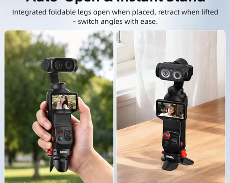For Insta360 Luna Ultra BRDRC Magnetic Clip Quick-Release Charging Tripod