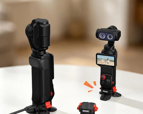 For Insta360 Luna Ultra BRDRC Magnetic Clip Quick-Release Charging Tripod