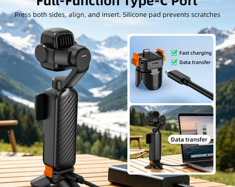 For DJI Osmo Pocket 4P / 4 / 3 BRDRC Charging Magnetic Quick-release Tripod
