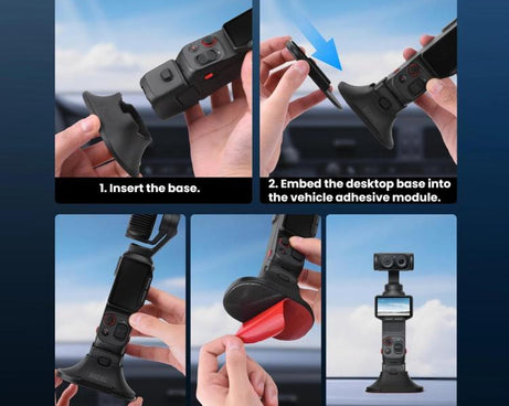 For Insta360 Luna Ultra BRDRC Desktop Detachable Adhesive Mounting Base
