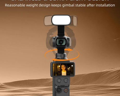 For DJI Osmo Pocket 4 BRDRC Camera Handheld Gimbal Selfie Fill Light