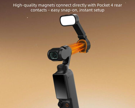 For DJI Osmo Pocket 4 BRDRC Camera Handheld Gimbal Selfie Fill Light