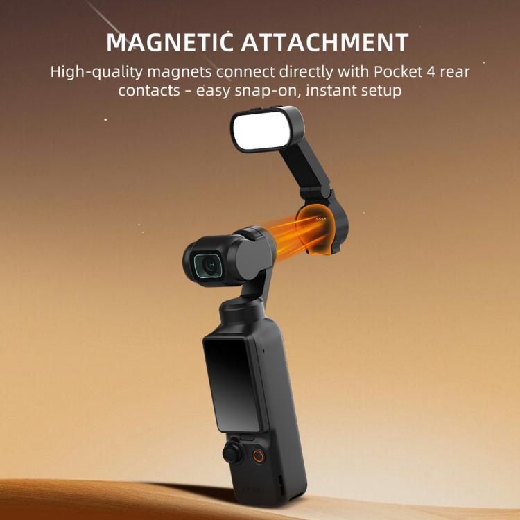 For DJI Osmo Pocket 4 BRDRC Camera Handheld Gimbal Selfie Fill Light