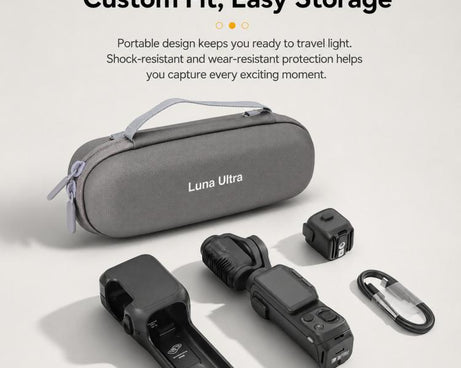 For Insta360 Luna Ultra Carrying Case Portable Hard Shell Storage Bag, Black, Gray, Purple, Pink, With Shoulder Strap Black, With Shoulder Strap Gray, With Shoulder Strap Purple, With Shoulder Strap Pink