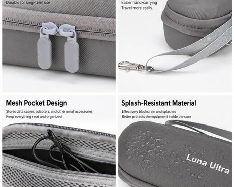 For Insta360 Luna Ultra Carrying Case Portable Hard Shell Storage Bag, Black, Gray, Purple, Pink, With Shoulder Strap Black, With Shoulder Strap Gray, With Shoulder Strap Purple, With Shoulder Strap Pink