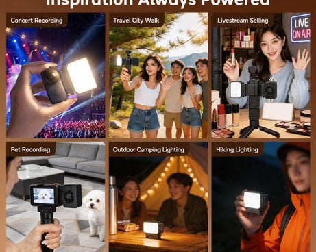 ShiYifan 2 In 1 Cooling Fan & Fill Light, For DJI Osmo Nano, For DJI Osmo Action 6, For DJI Osmo Action 4 / 5, For DJI Osmo Pocket 4 / 3 / Insta360 Luna Ultra