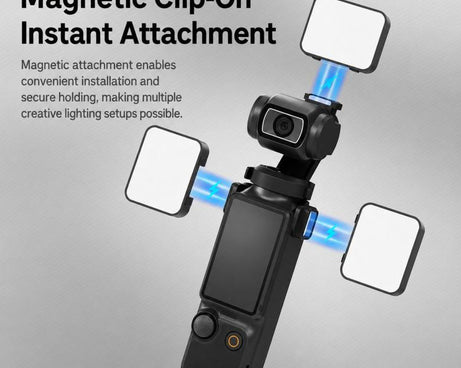 For DJI Osmo Pocket 3 Magnetic Fill Light Dimmable LED Vlog Video Light, Three Lamp, Dual Lamp, Single Lamp