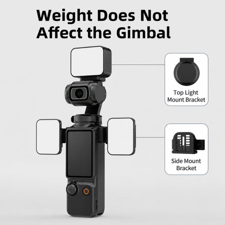 For DJI Osmo Pocket 3 Magnetic Fill Light Dimmable LED Vlog Video Light, Three Lamp, Dual Lamp, Single Lamp