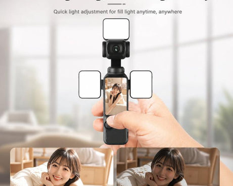 For DJI Osmo Pocket 3 Magnetic Fill Light Dimmable LED Vlog Video Light, Three Lamp, Dual Lamp, Single Lamp
