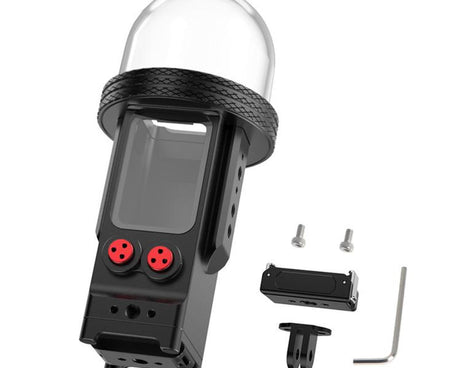 For DJI Osmo Pocket 3 Aluminium Waterproof Housing Case 80M Deep Diving Shell, Standard, Universal Dual-Card, Magnetic Quick-Release Dual-Card, 1 inch Ball Head