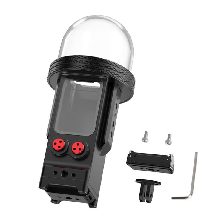 For DJI Osmo Pocket 3 Aluminium Waterproof Housing Case 80M Deep Diving Shell, Standard, Universal Dual-Card, Magnetic Quick-Release Dual-Card, 1 inch Ball Head