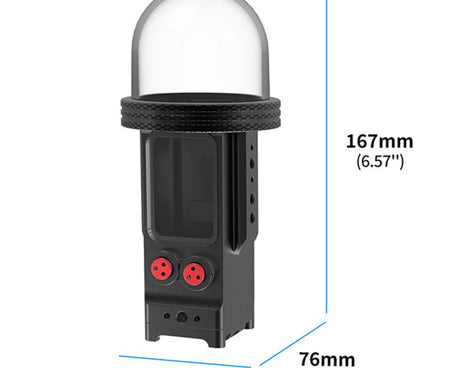 For DJI Osmo Pocket 3 Aluminium Waterproof Housing Case 80M Deep Diving Shell, Standard, Universal Dual-Card, Magnetic Quick-Release Dual-Card, 1 inch Ball Head