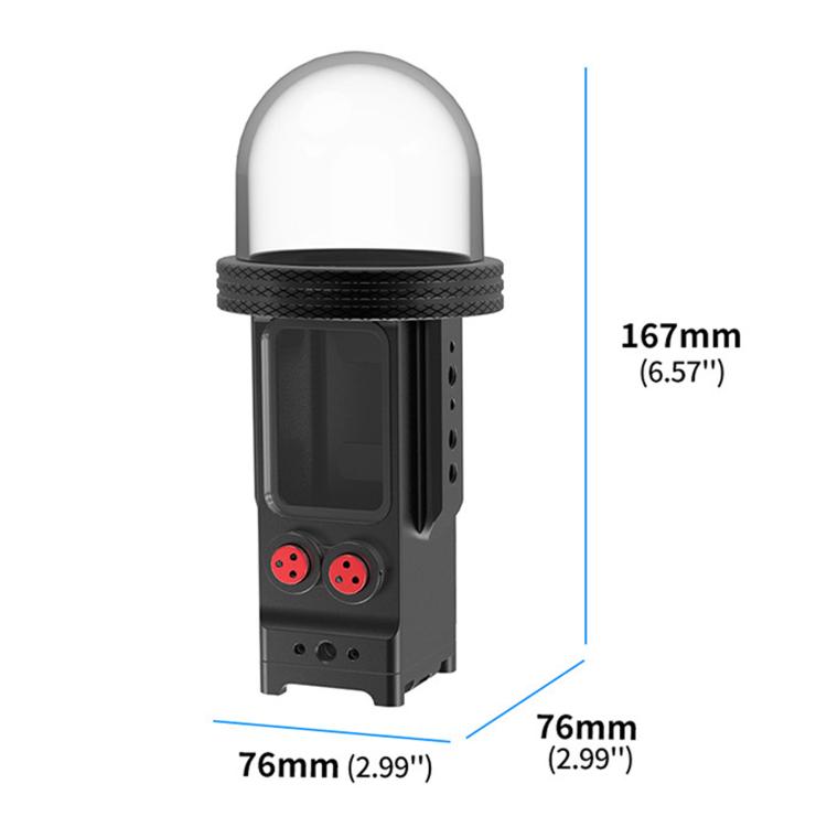 For DJI Osmo Pocket 3 Aluminium Waterproof Housing Case 80M Deep Diving Shell, Standard, Universal Dual-Card, Magnetic Quick-Release Dual-Card, 1 inch Ball Head