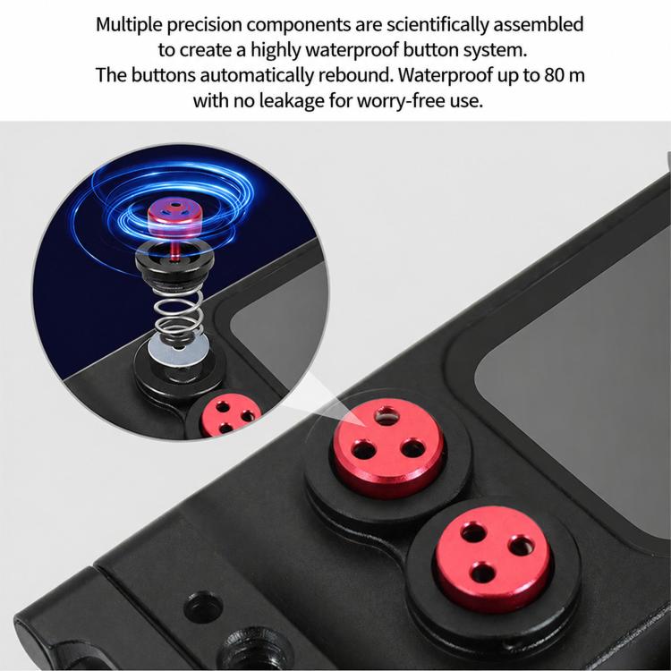 For DJI Osmo Pocket 3 Aluminium Waterproof Housing Case 80M Deep Diving Shell, Standard, Universal Dual-Card, Magnetic Quick-Release Dual-Card, 1 inch Ball Head