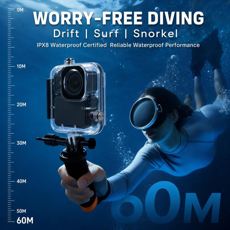 60M Waterproof Case Underwater Housing Shell Protective Cover, For DJI Osmo Nano